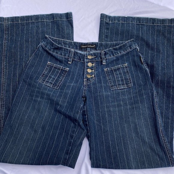 Sergio Valente Denim - Sergio Valente Striped Black Label Jeans Size 28